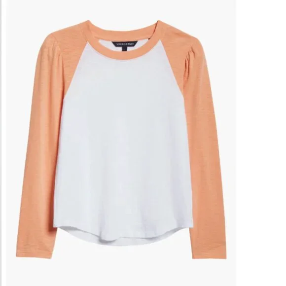 [NWT] Veronica Beard - Mason Colorblock Long Sleeve Cotton Baseball T-Shirt (M) - Picture 5 of 6